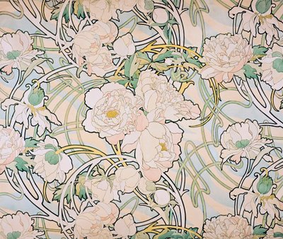 Peonie da Alphonse Mucha