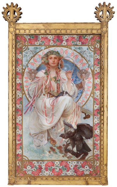 Ritratto di Josephine Crane-Bradley come Slavia da Alphonse Mucha