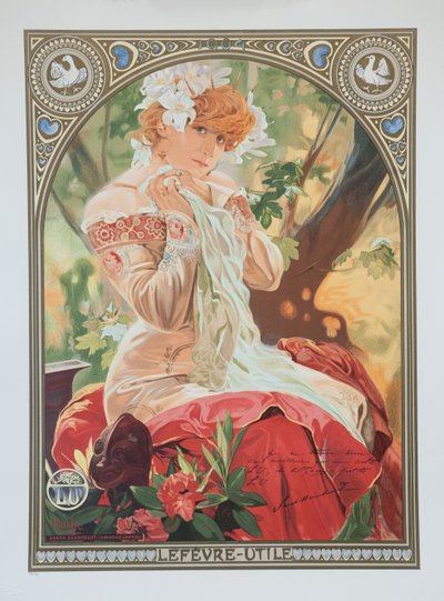 Poster per Lefèvre-Utile. Sarah Bernhardt nel ruolo di Melissinde in La Princesse Lointaine da Alphonse Mucha