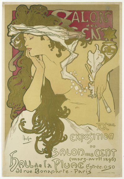 Salon des Cent, XXme Exposition du Salon des Cent, marzo-aprile, 1896 da Alphonse Mucha