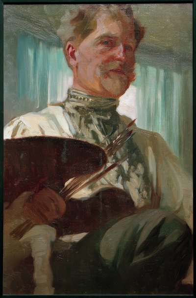 Autoritratto con tavolozza da Alphonse Mucha