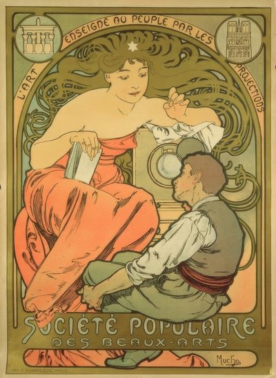 Società Popolare delle Belle Arti da Alphonse Mucha