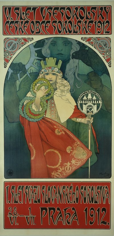 Poster del Festival Sokol da Alphonse Mucha