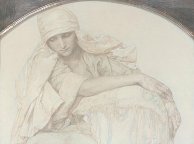 Studio di una giovane donna da Alphonse Mucha