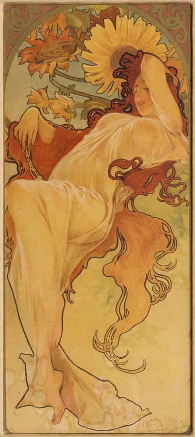 Estate dalla serie Les Saisons da Alphonse Mucha