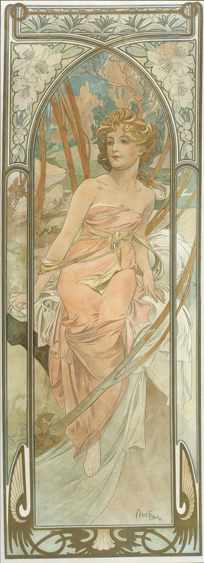 Le ore del giorno: Risveglio mattutino da Alphonse Mucha