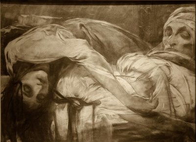 Morte della sposa di Hasanaga da Alphonse Mucha