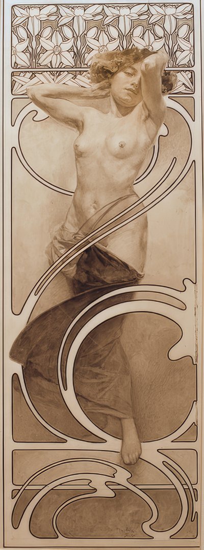 Schizzo per tavola 10 da Alphonse Mucha