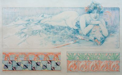 Schizzo per tavola 4 da Alphonse Mucha