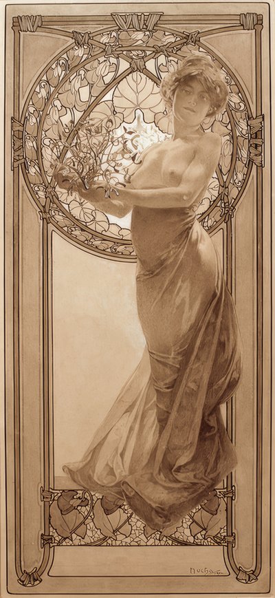 Schizzo per la tavola 8 da Alphonse Mucha