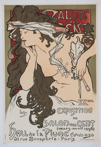 XXème esposizione del Salon des Cent, 1896 da Alphonse Mucha