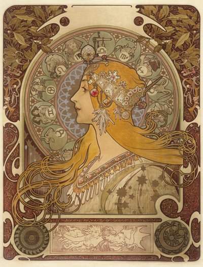 Zodiaco, 1896 da Alphonse Mucha