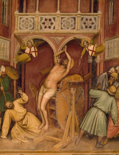 San Giorgio sottoposto alla ruota della tortura da Altichiero da Zevio