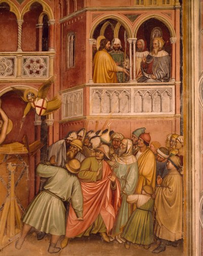 San Giorgio sottoposto a tortura sulla ruota da Altichiero da Zevio