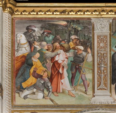 Navata centrale, sesta campata sud, Cattura di Gesù, Altobello Melone da Altobello Melone