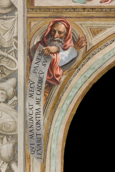 Navata centrale, Ottava Campata Sud, Altobello Melone, Busto con Profeta da Altobello Melone