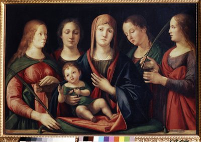 La Vergine e il Bambino con Maria Maddalena, Santa Caterina e due santi da Alvise Vivarini
