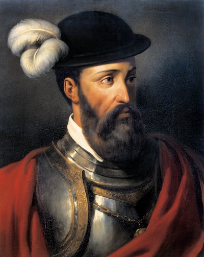 Ritratto di Francisco Pizarro da Amable Paul Coutan