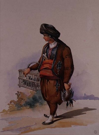 Un venditore di anatre, c.1855 da Amadeo Preziosi