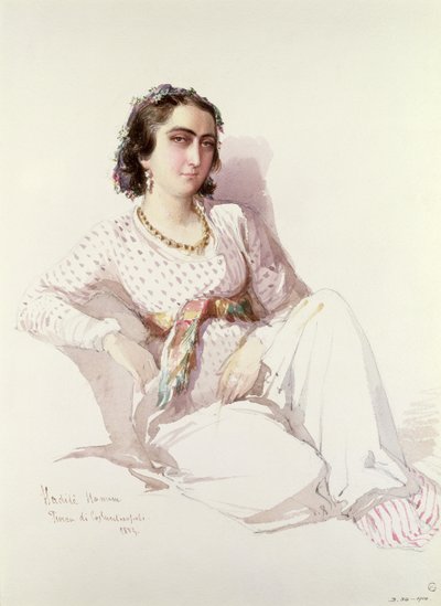 Hadice Hanim - signora di Istanbul, 1852 da Amadeo Preziosi