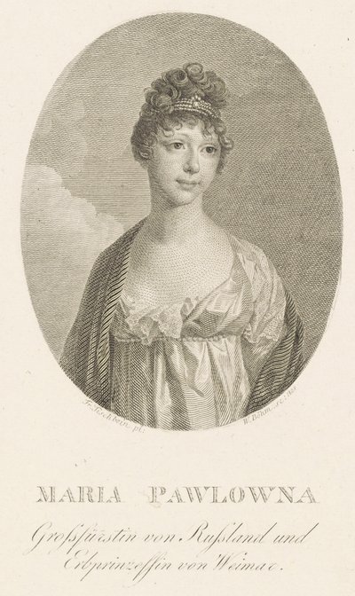 Granduchessa Maria Pavlovna di Russia 1786-1859, Granduchessa di Sassonia-Weimar-Eisenach, 1808 da Amadeus Wenzel Boehm