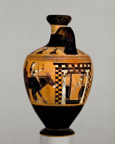 Lekythos in terracotta, c.550-530 a.C. da Amasis Painter