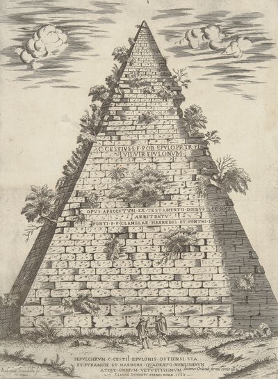Sepolcro di C. Cestio Epulone sulla Via Ostiense con Piramide e Marmo Quadrato, Nobilissimo e Antichissimo di Tutti da Ambrogio Brambilla