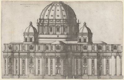Vista longitudinale di San Pietro, Roma da Ambrogio Brambilla, after Michelangelo