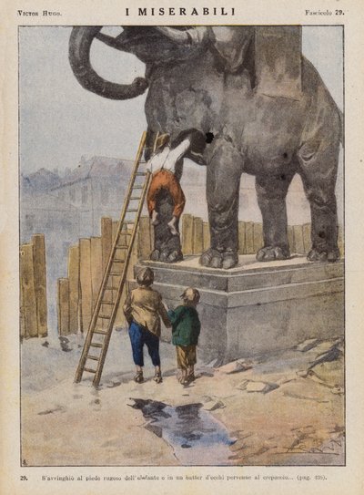 Illustrazione per I Miserabili di Victor Hugo da Ambrogio Lombardi