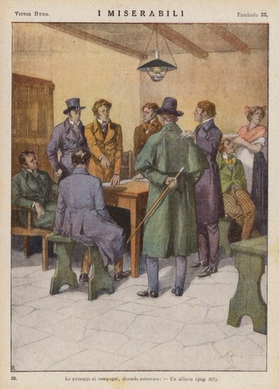 Illustrazione per Les Miserables di Victor Hugo da Ambrogio Lombardi