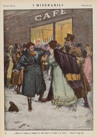 Illustrazione per Les Miserables di Victor Hugo da Ambrogio Lombardi