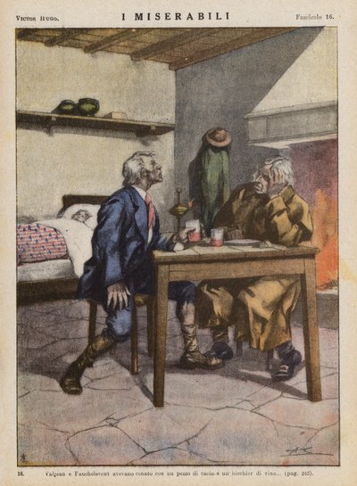 Illustrazione per I Miserabili di Victor Hugo da Ambrogio Lombardi