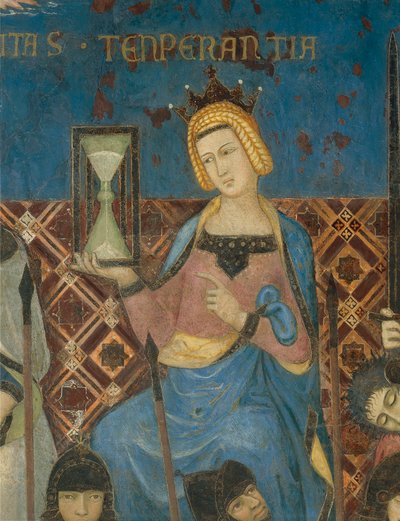 Allegoria del Buon Governo, temperanza (dettaglio) da Ambrogio Lorenzetti