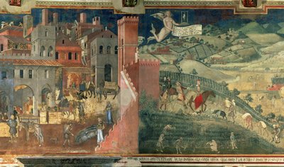 Effetti del buon governo, c.1338 da Ambrogio Lorenzetti