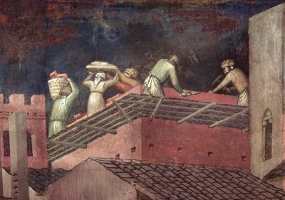 Effetti del Buon Governo in Città (dettaglio) da Ambrogio Lorenzetti