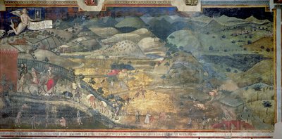 Effetti del Buon Governo in Campagna, 1388-40 da Ambrogio Lorenzetti