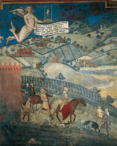 Effetti del buon governo in campagna (dettaglio) da Ambrogio Lorenzetti