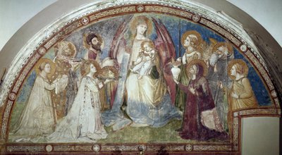 Maestà - La Vergine e il Bambino, circondati da santi e dall