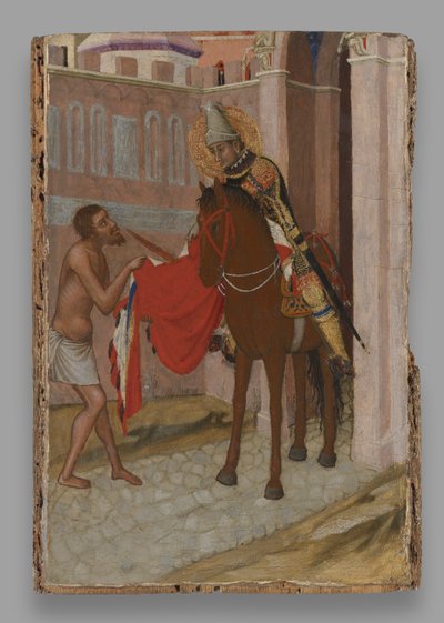 San Martino di Tours che Divide il Suo Mantello con un Mendicante da Ambrogio Lorenzetti