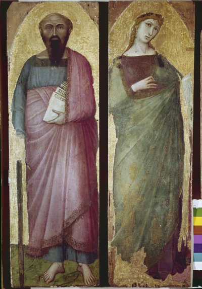 San Paolo e un santo martire (dettaglio) da Ambrogio Lorenzetti