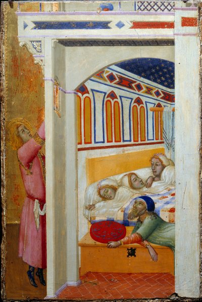 La Carità di San Nicola di Bari (o San Nicola di Myra, 270-345) da Ambrogio Lorenzetti
