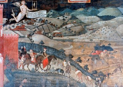 Gli effetti del buon governo in campagna (dettaglio) da Ambrogio Lorenzetti