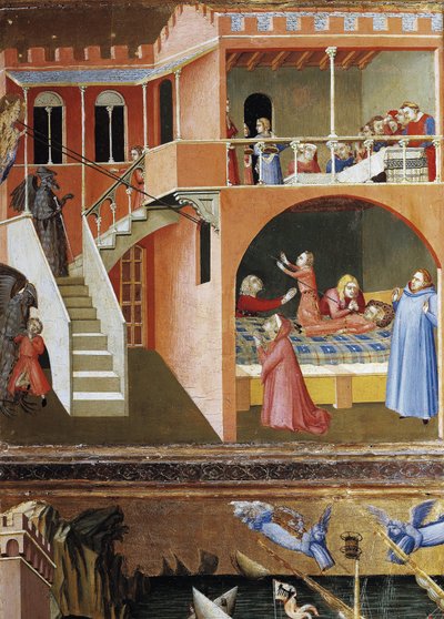 La resurrezione del bambino morto. Scene dalla vita di San Nicola da Ambrogio Lorenzetti