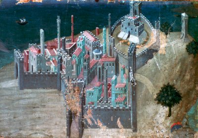 Veduta di una città costiera da Ambrogio Lorenzetti