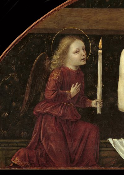 Cristo in Pietà circondato da due angeli (dettaglio) da Ambrogio da Fossano (c.1460 1523)