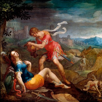Tancredi battezza Clorinda da Ambroise Dubois