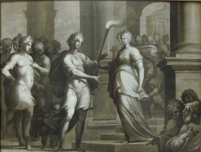 Theagene riceve la torcia da Chariclée da Ambroise Dubois