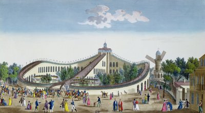 Promenades Aeriennes, Jardin Baujon, onorato dalla presenza di sua Maestà, 2 agosto 1817, c.1817 da Ambroise Louis Garneray