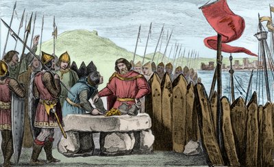 Carlo III il Grosso (839-888) paga i vichinghi invasori nel 886 da Ambroise Tardieu