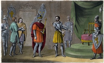 Chilperico II (670 - 721) fu posto sul trono da Rainfroi nel 715. Inciso da Ambroise Tardieu nel 1825. da Ambroise Tardieu